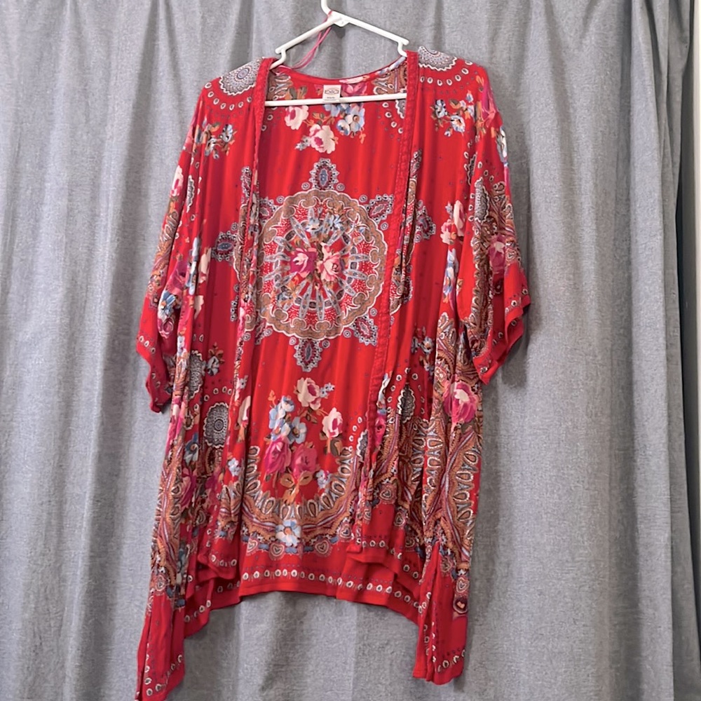 Red Floral Kimono